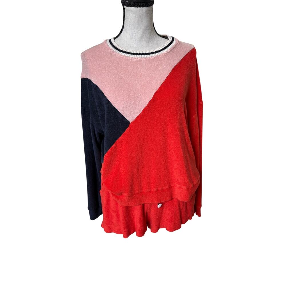 Splendid x Margherita Colorblock Terry Sweatshirt Shorts Set Women’s XS/S